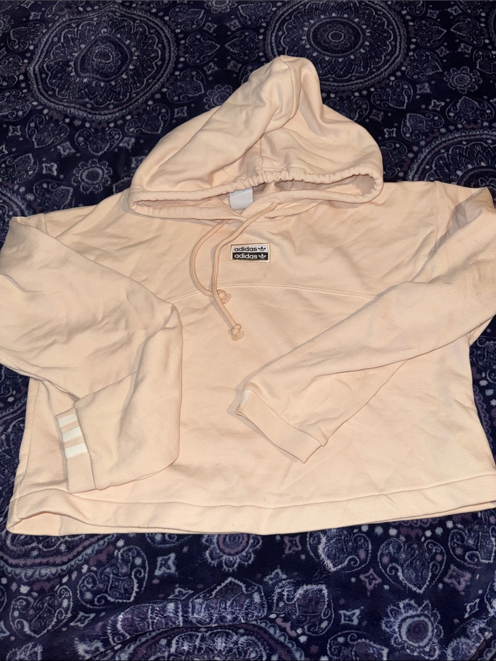 adidas Peach Pullover Hoodie with Subtle Logo